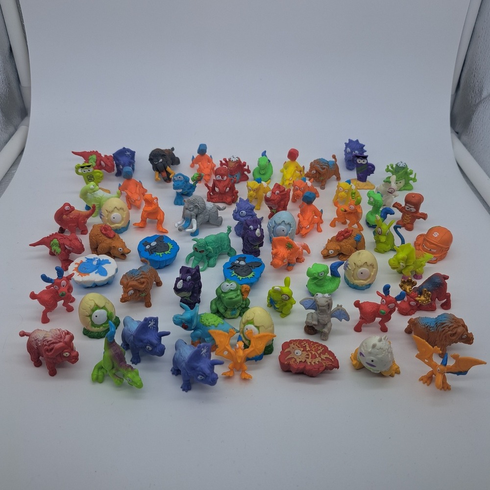 Zuru‎ Smashers Lot of 65 Dino Island Ice Age Sports 1" Mini Figures Mixed Rare